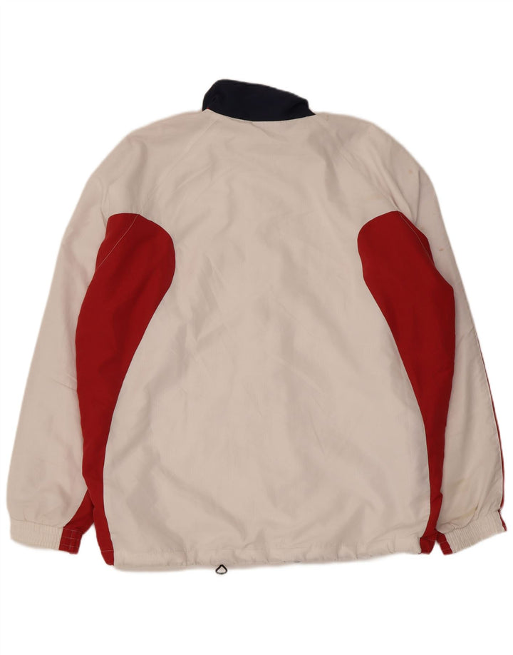 Diadora Chaqueta de chándal para hombre ES 42 XL Blanco Colorblock Poliéster