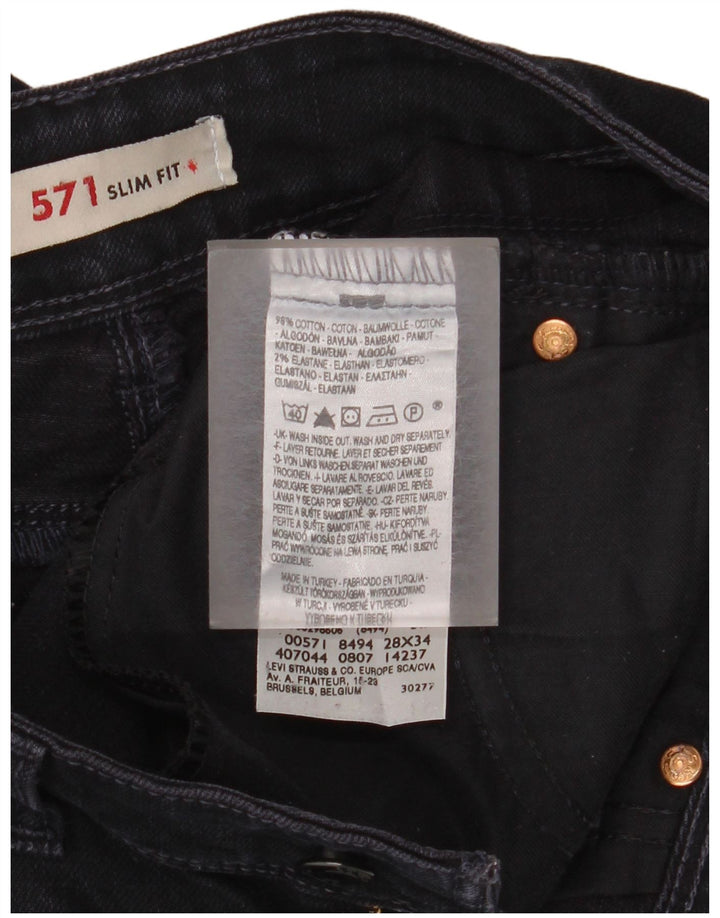 LEVI'S Mujer 571 Slim Jeans W28 L29 Algodón Azul Marino