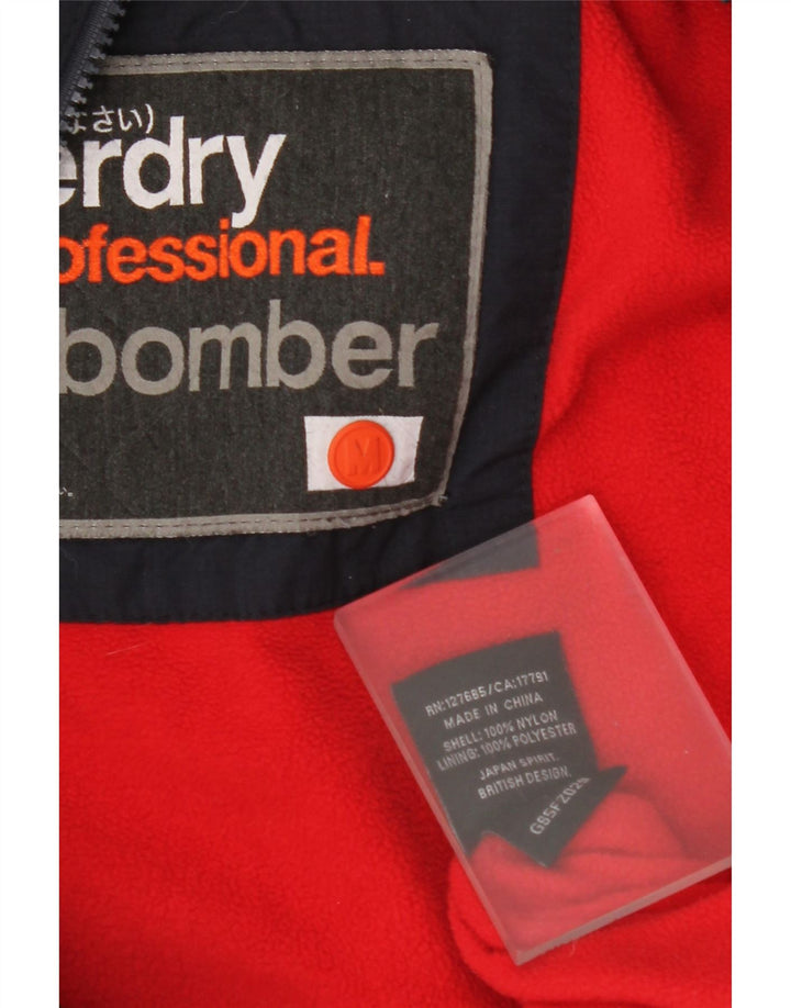 SUPERDRY Chaqueta acolchada con capucha para mujer UK 40 Mediana Azul marino Nylon