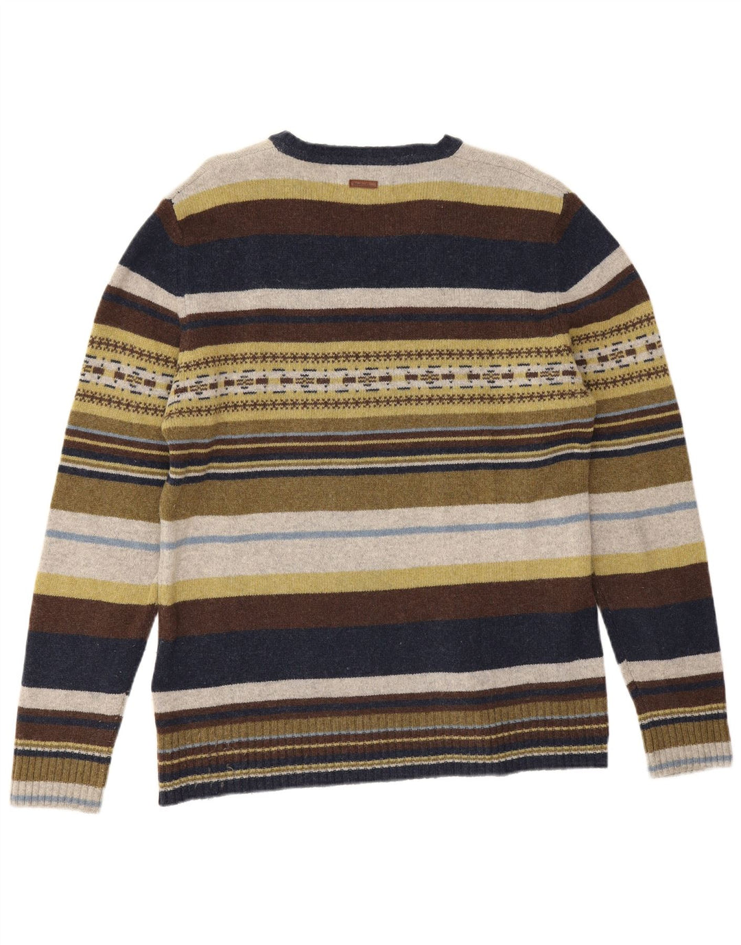 Marlboro Classics - Jersey con cuello en V para hombre, talla mediana, multicolor, a rayas