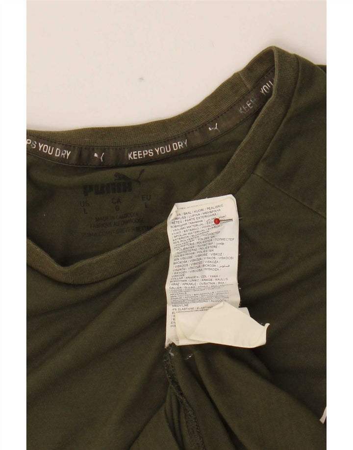 Camiseta Puma Hombre Top Large Caqui Algodón