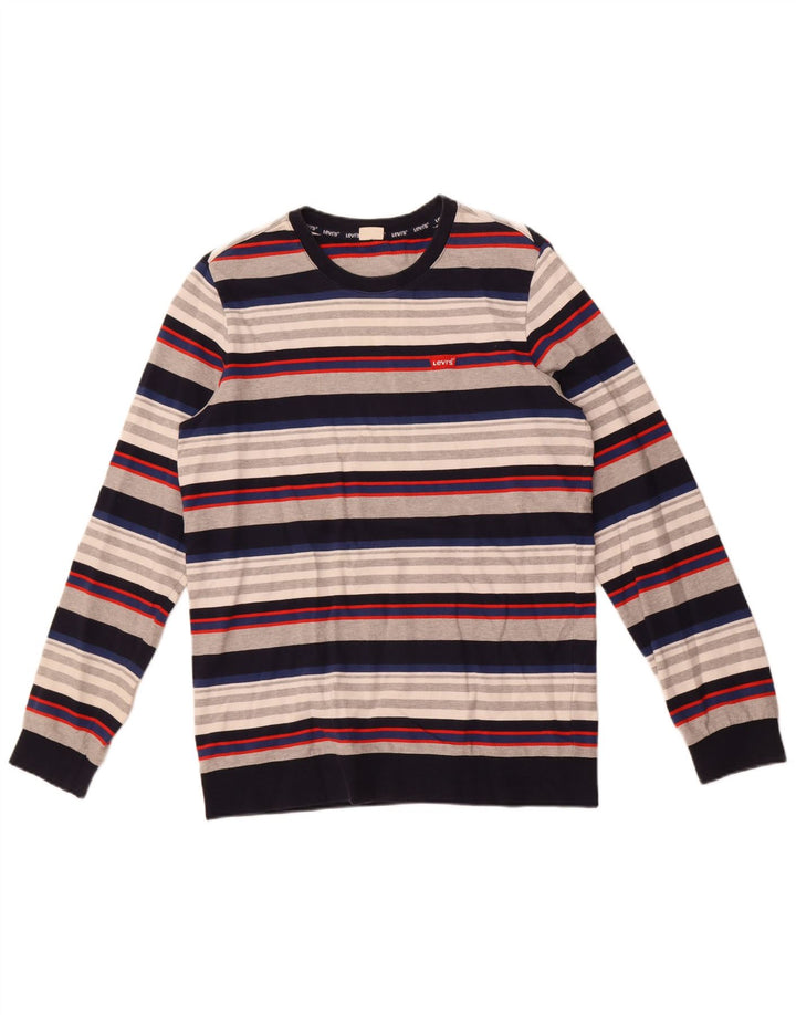 Levi's Hombre Sudadera Jumper Small Multicolor Rayas