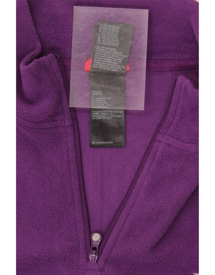 THE NORTH FACE Jersey polar con cuello y cremallera para mujer UK 46 Poliéster morado grande