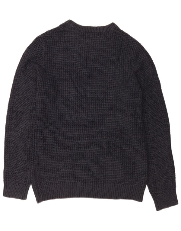 Jack & Jones Mens Crew Neck Jumper Sweater Medio Azul Marino Acrílico
