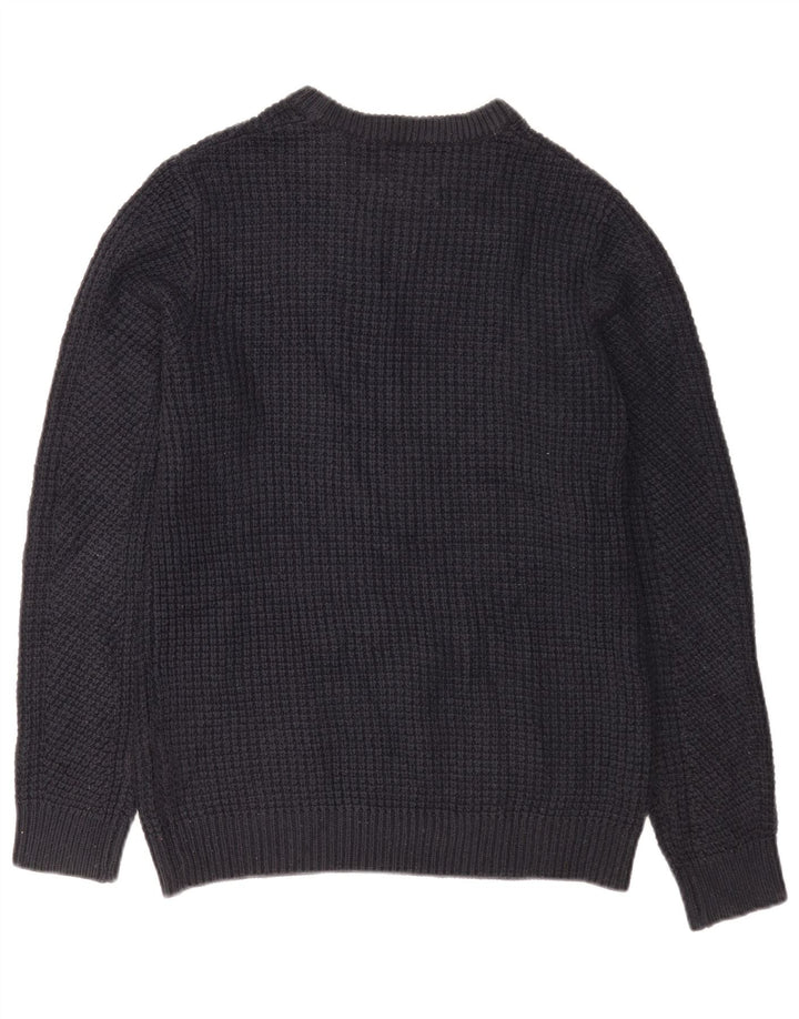 Jack & Jones Mens Crew Neck Jumper Sweater Medio Azul Marino Acrílico