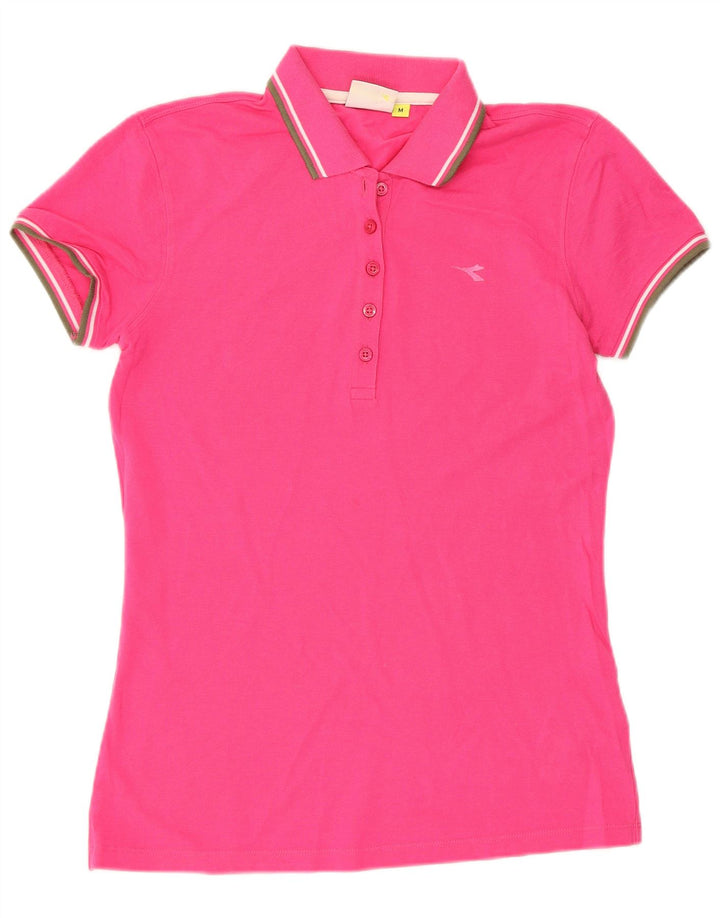 Diadora Polo para mujer UK 42 Algodón rosa medio