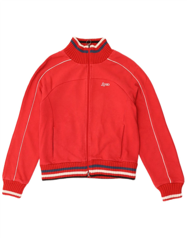 Lotto - Chaqueta de chándal para mujer, talla 40, algodón a rayas rojas medianas