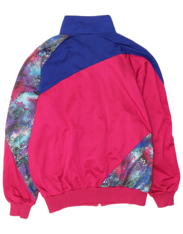 Asics Chaqueta de chándal para hombre IT 48 Poliéster color block rosa medio