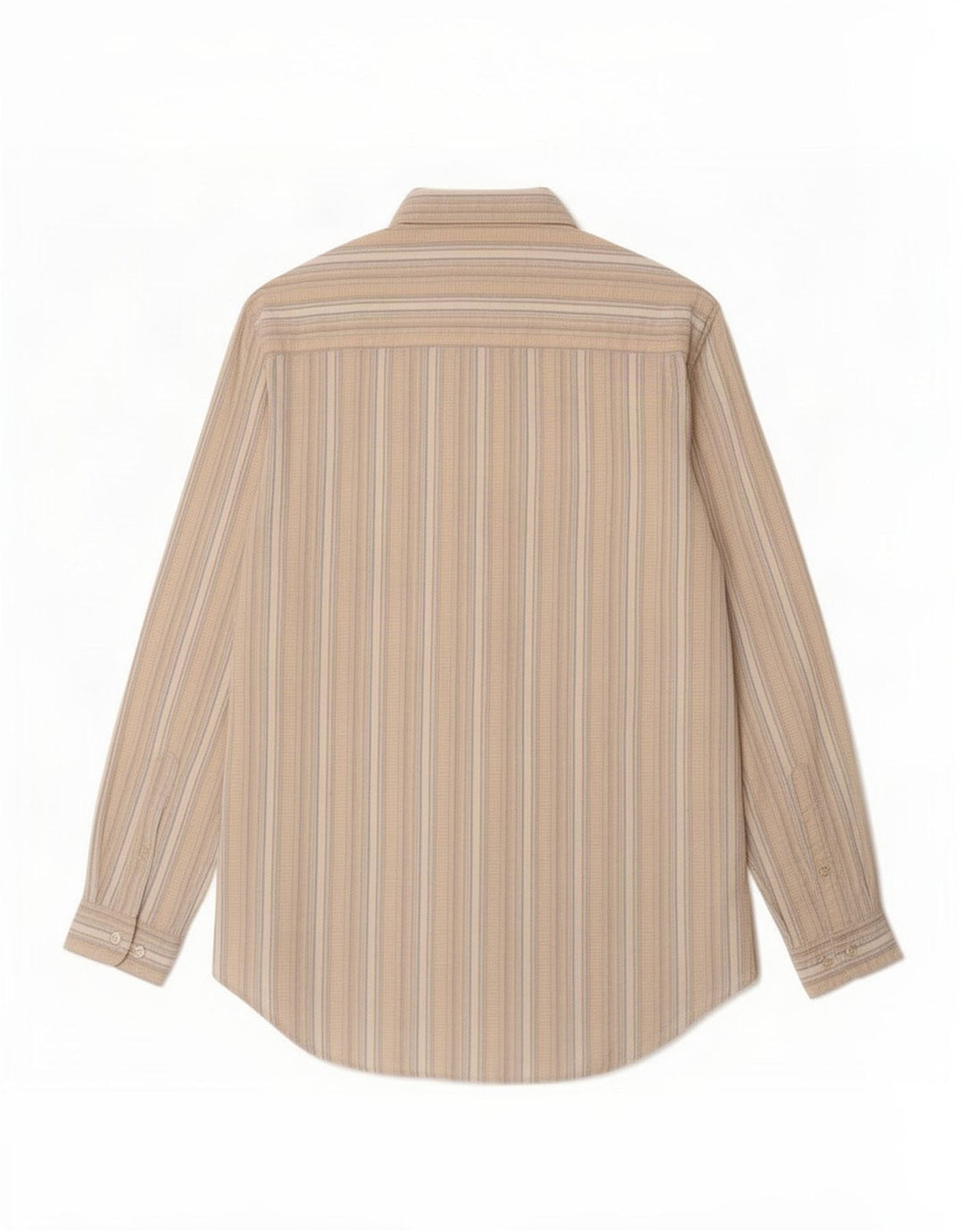 Camisa Marlboro Classics Hombre Grande Polietileno Rayas Beige