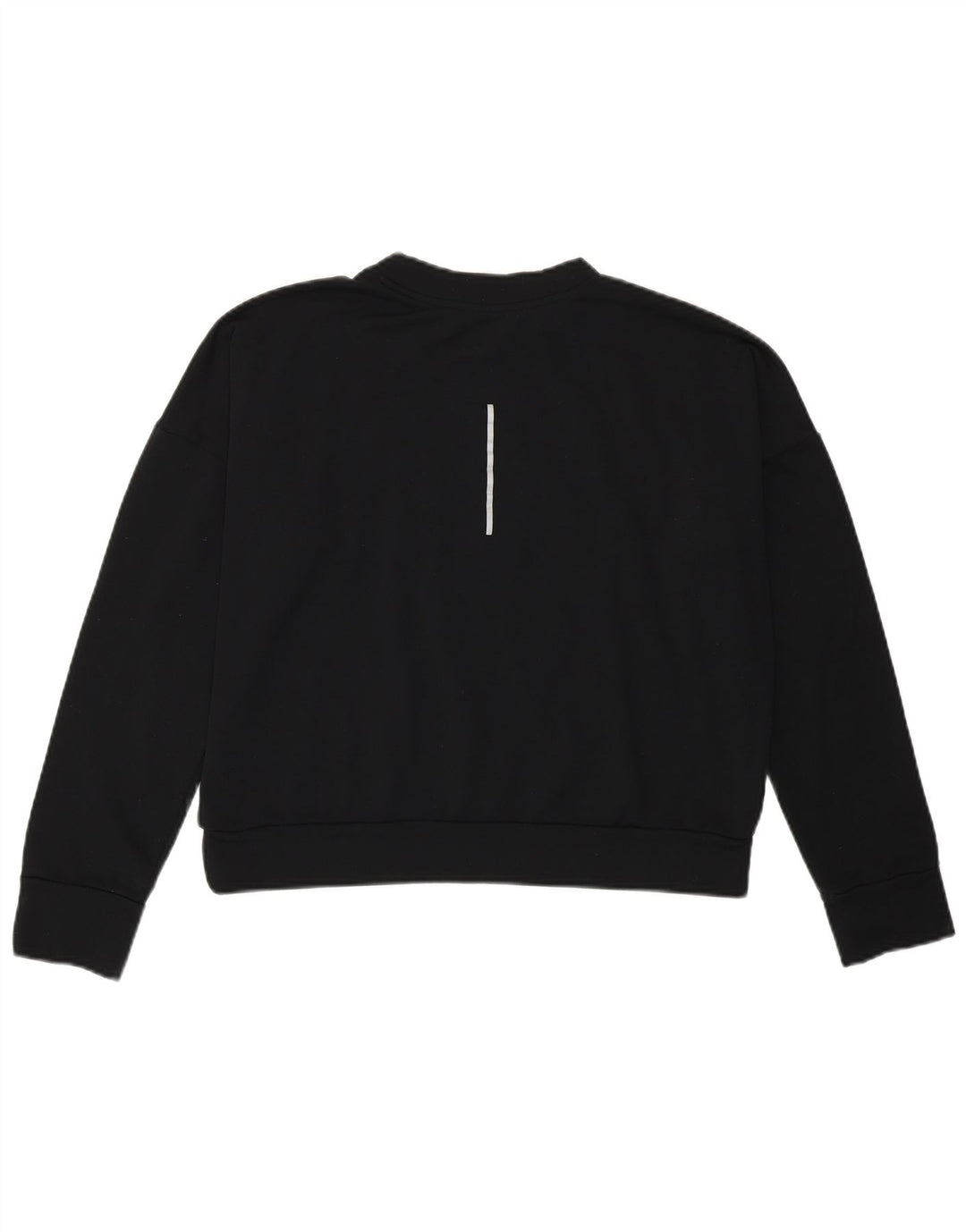 Nike Mujer Crop Sudadera Jumper UK 12 Mediano Negro Poliéster Deportes