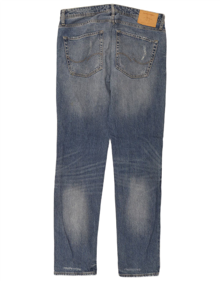 Jack & Jones Hombre Tim Distressed Slim Jeans W32 L34 Algodón Azul