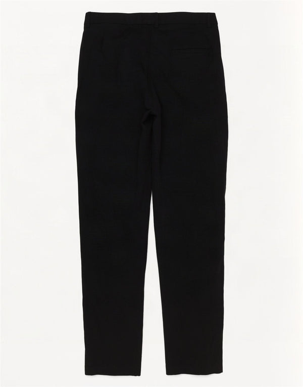 Marks & Spencer Pantalones casuales de cintura alta para mujer UK 12 Medium W32 L32 Blac