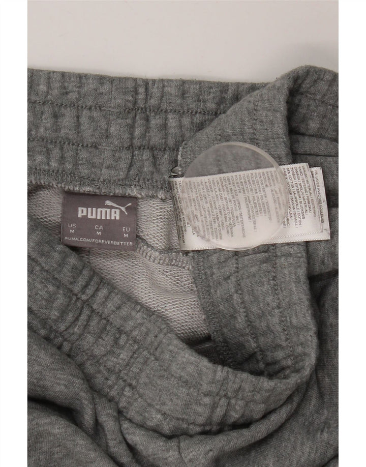 Pantalones cortos deportivos con gráficos Puma para hombre de algodón moteado en gris medio
