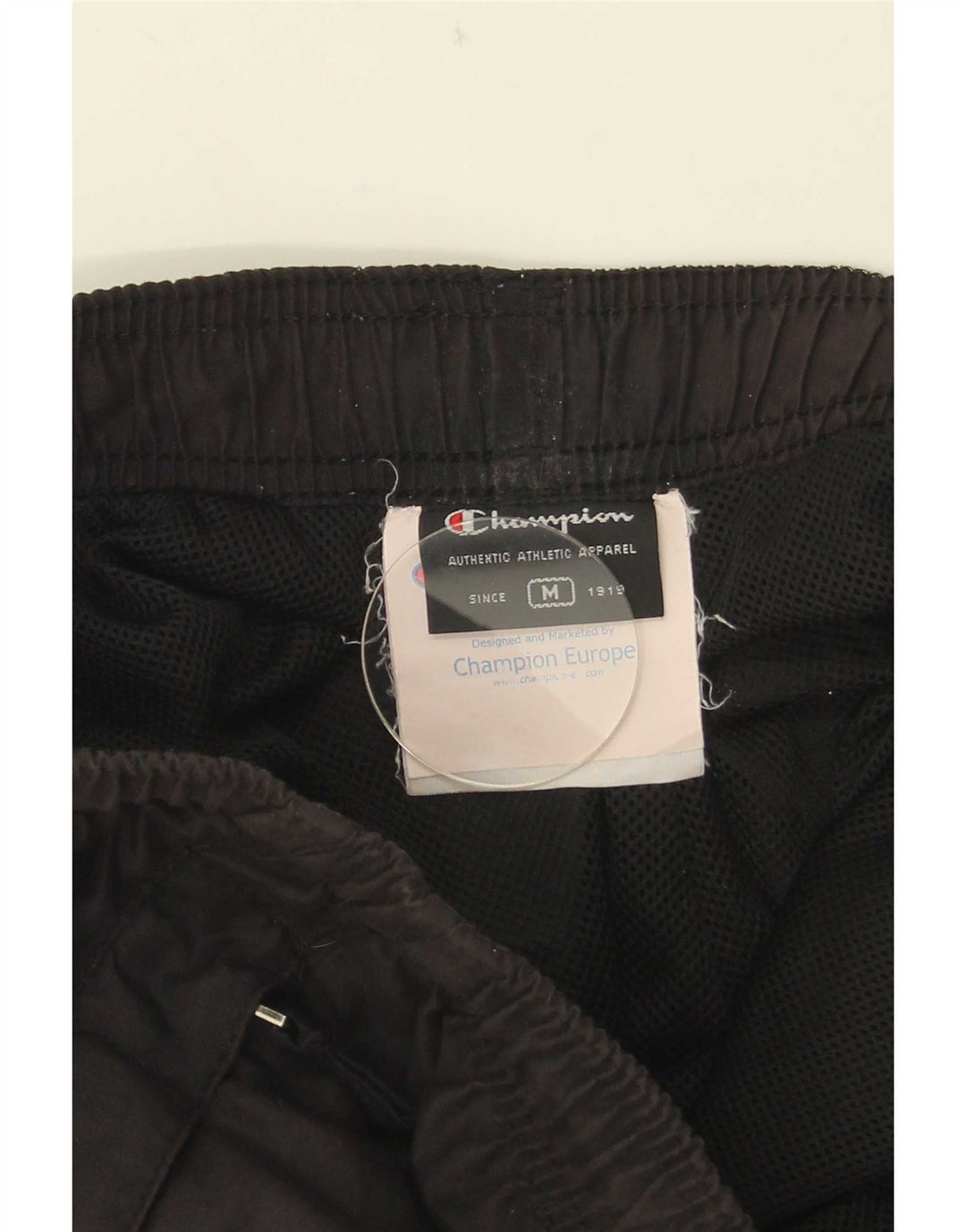 Champion Pantalones De Chándal Para Hombre Poliéster Negro Mediano