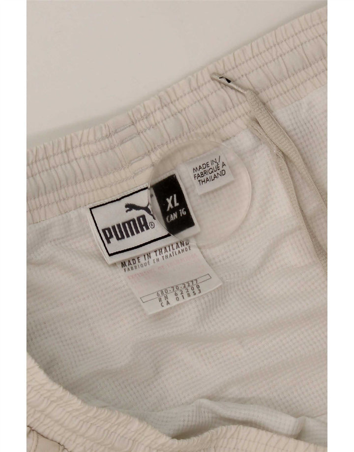 Puma Pantalones cortos deportivos para hombre XL Nylon blanco