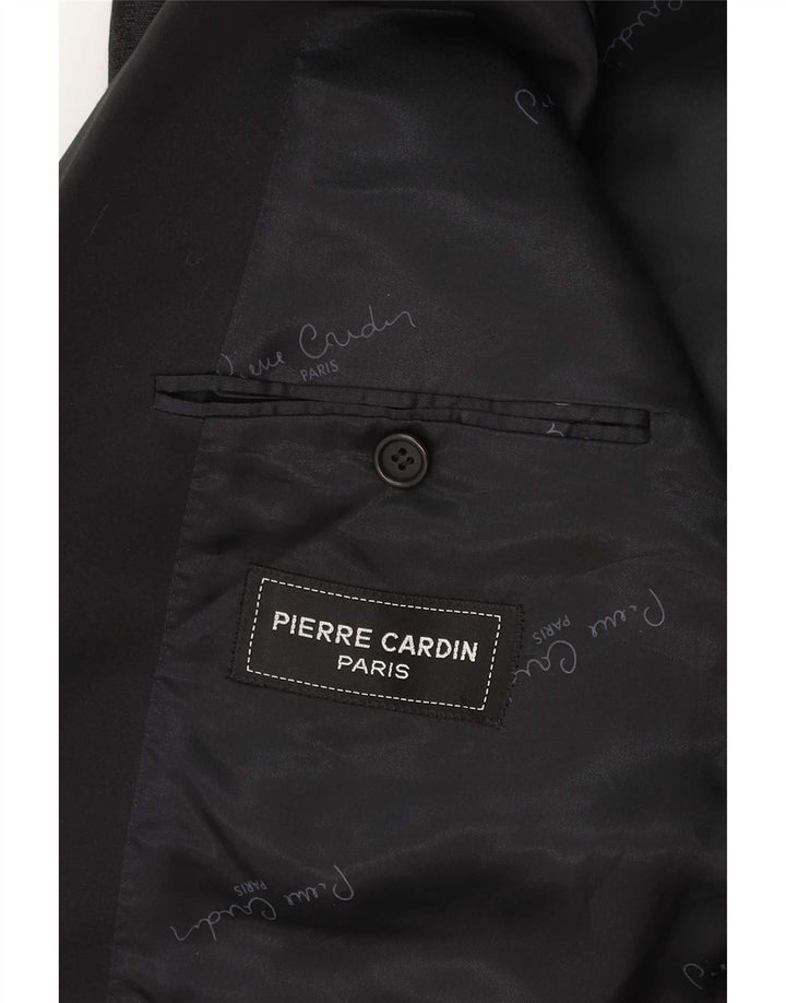 Pierre Cardin Chaqueta Blazer para Hombre IT 50 Grande Negro Geométrico Clásico
