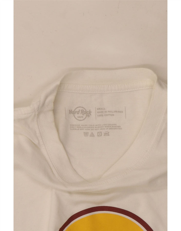 HARD ROCK CAFE Camiseta gráfica Phnom Penh para hombre Top pequeño de algodón blanco
