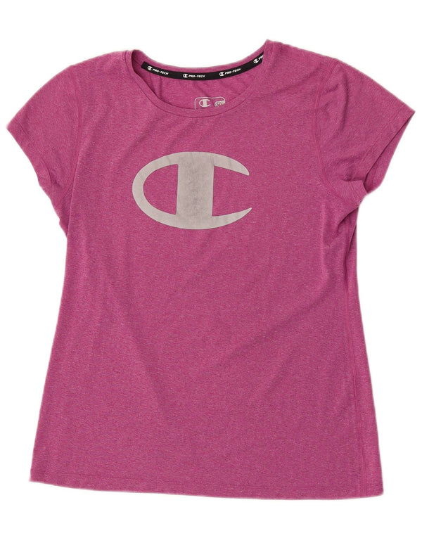 Champion Camiseta gráfica para mujer Top UK 12 Medium Pink