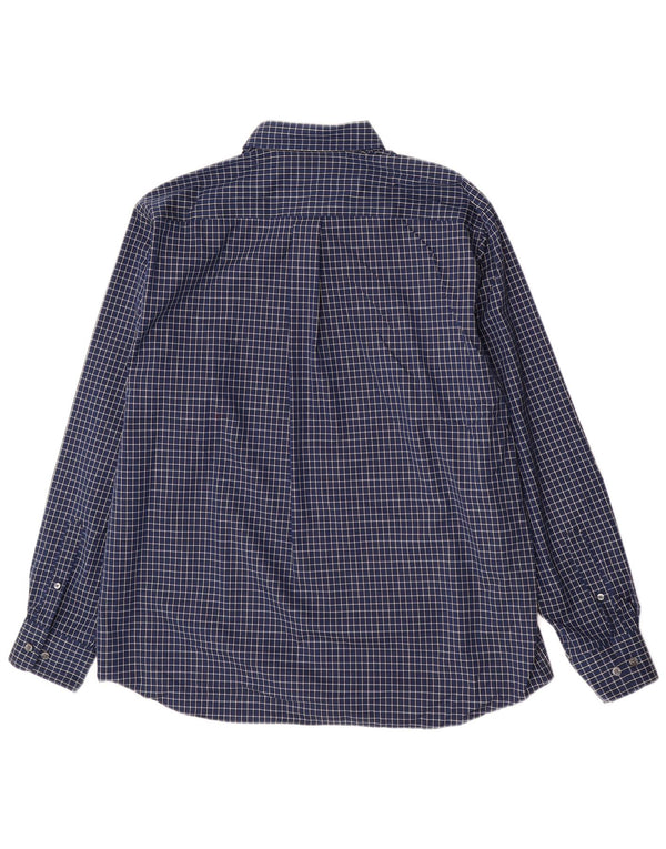 Eddie Bauer Camisa para hombre grande Azul marino Cuadros Algodón