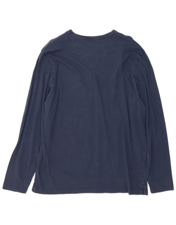 Tommy Bahama Top para hombre de manga larga de algodón azul marino grande