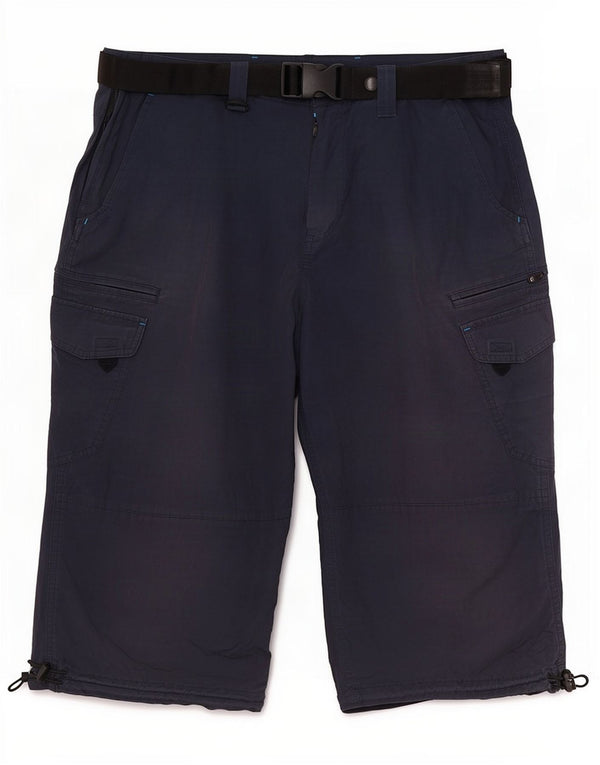 Marks & Spencer Bermudas tipo cargo de ajuste regular para hombre W36 Large Azul marino