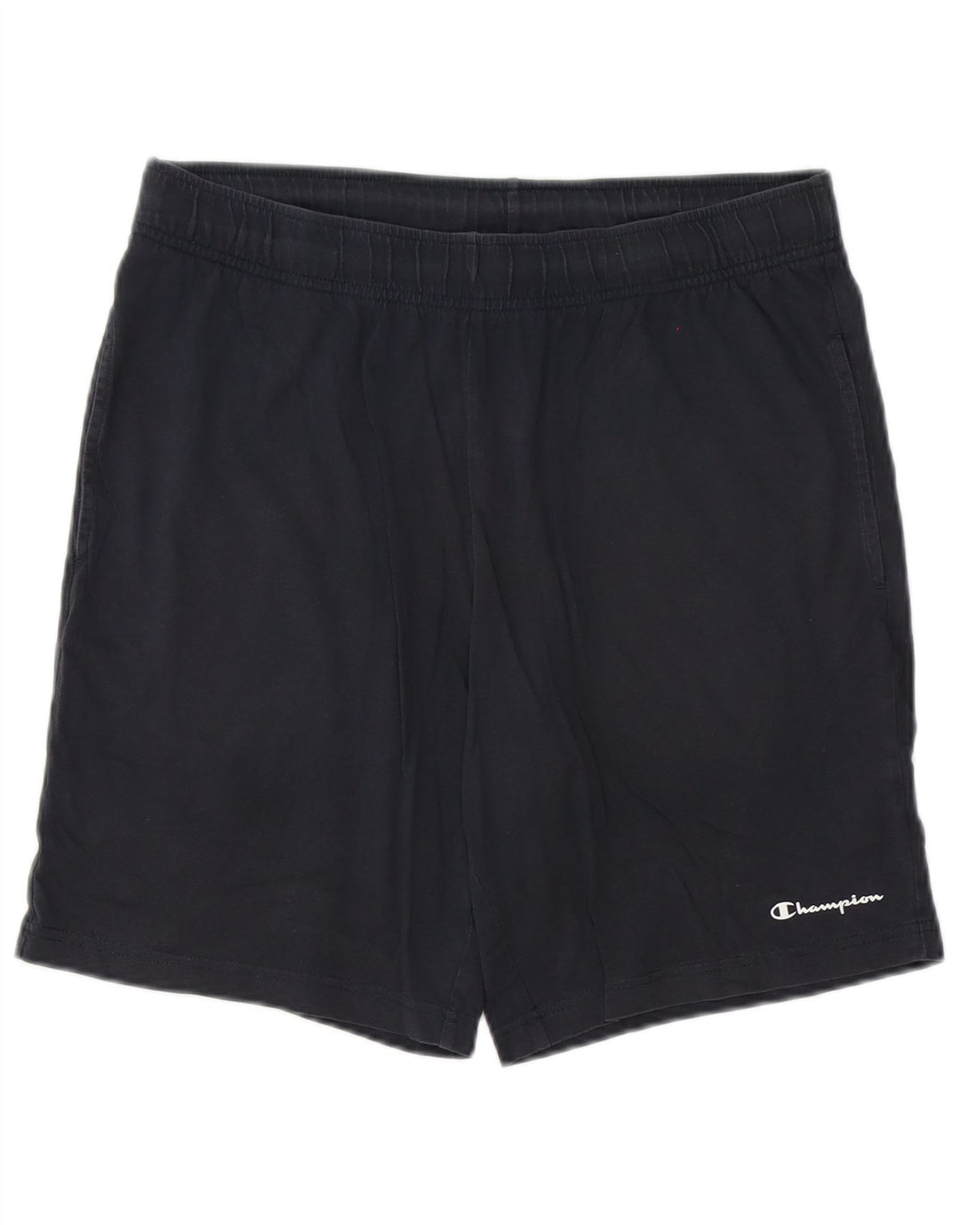 Champion Pantalones cortos deportivos para hombre, tamaño grande, algodón negro