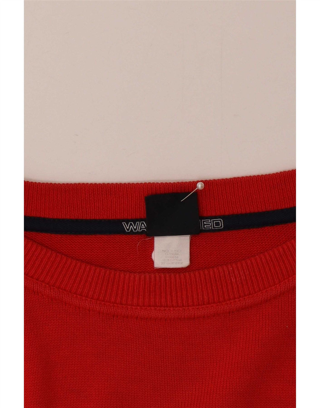 Paul & Shark - Jersey de cuello redondo para hombre, talla grande, algodón rojo