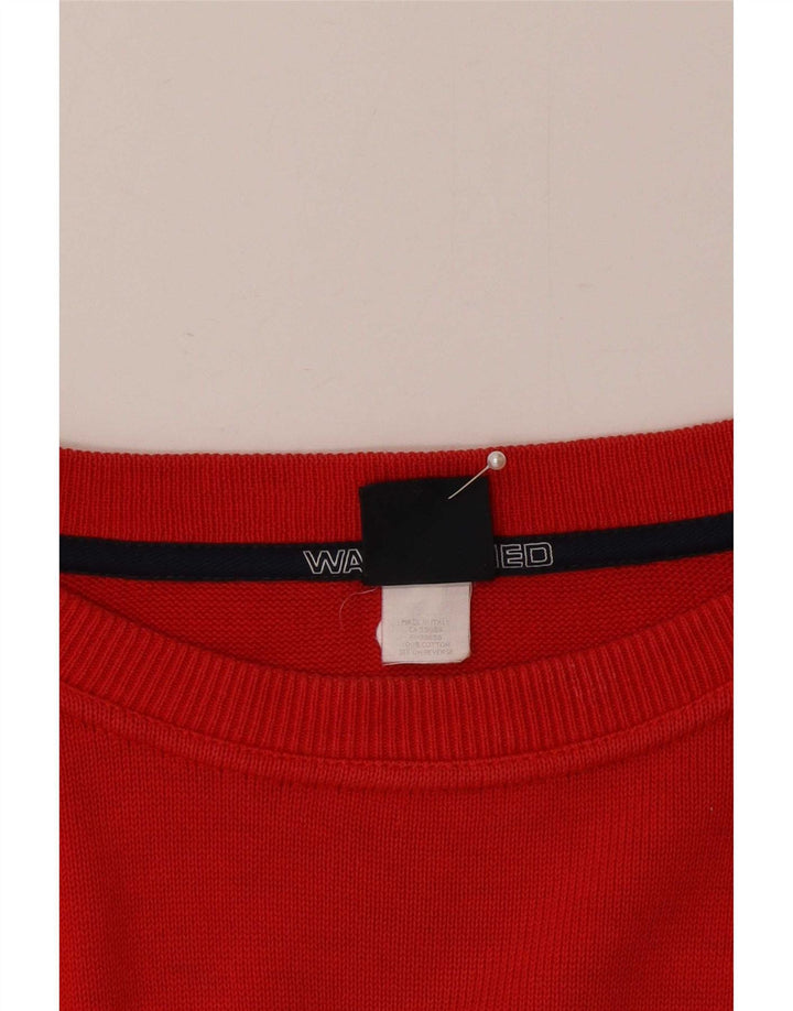 Paul & Shark - Jersey de cuello redondo para hombre, talla grande, algodón rojo