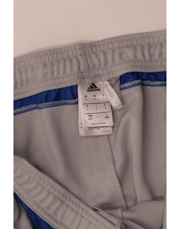 Adidas Hombre Climacool Pantalones De Chándal Grande Gris Colorblock Poliéster