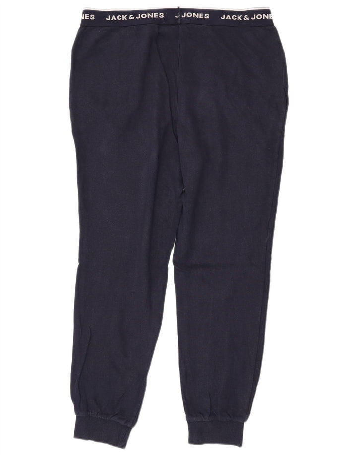 JACK & JONES Hombre Pantalones de chándal con estampado gráfico Joggers Medium Navy Blue