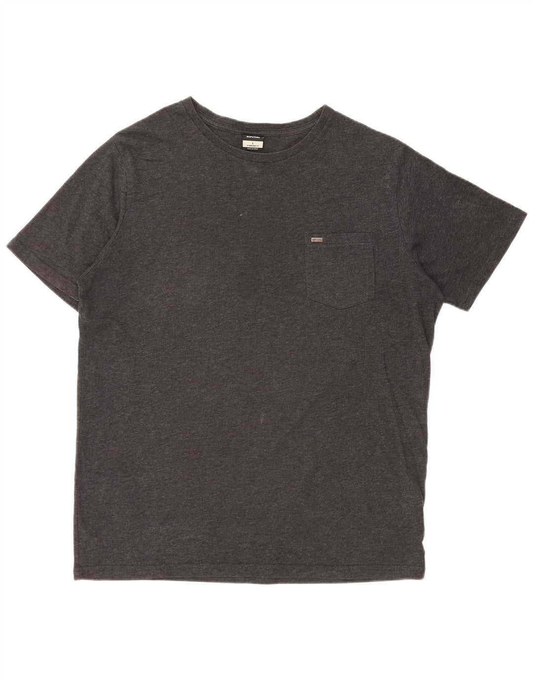 RIP CURL Camiseta de corte estándar para hombre Top grande de algodón gris