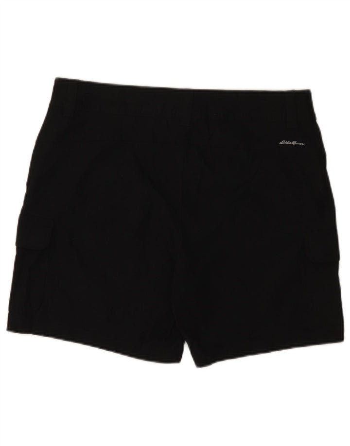 Eddie Bauer Pantalones cortos cargo para mujer US 12 Large W34 Nylon negro