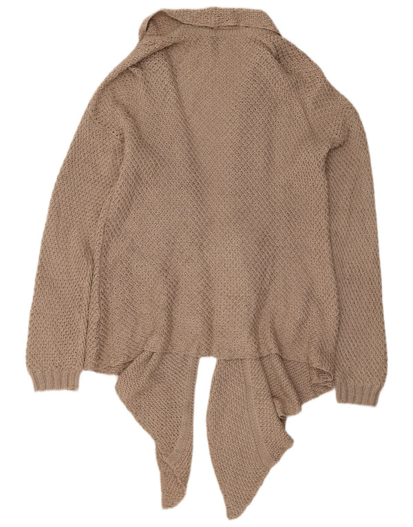 Massimo Dutti Cárdigan Abierto para Mujer UK 46 Large Algodón Beige