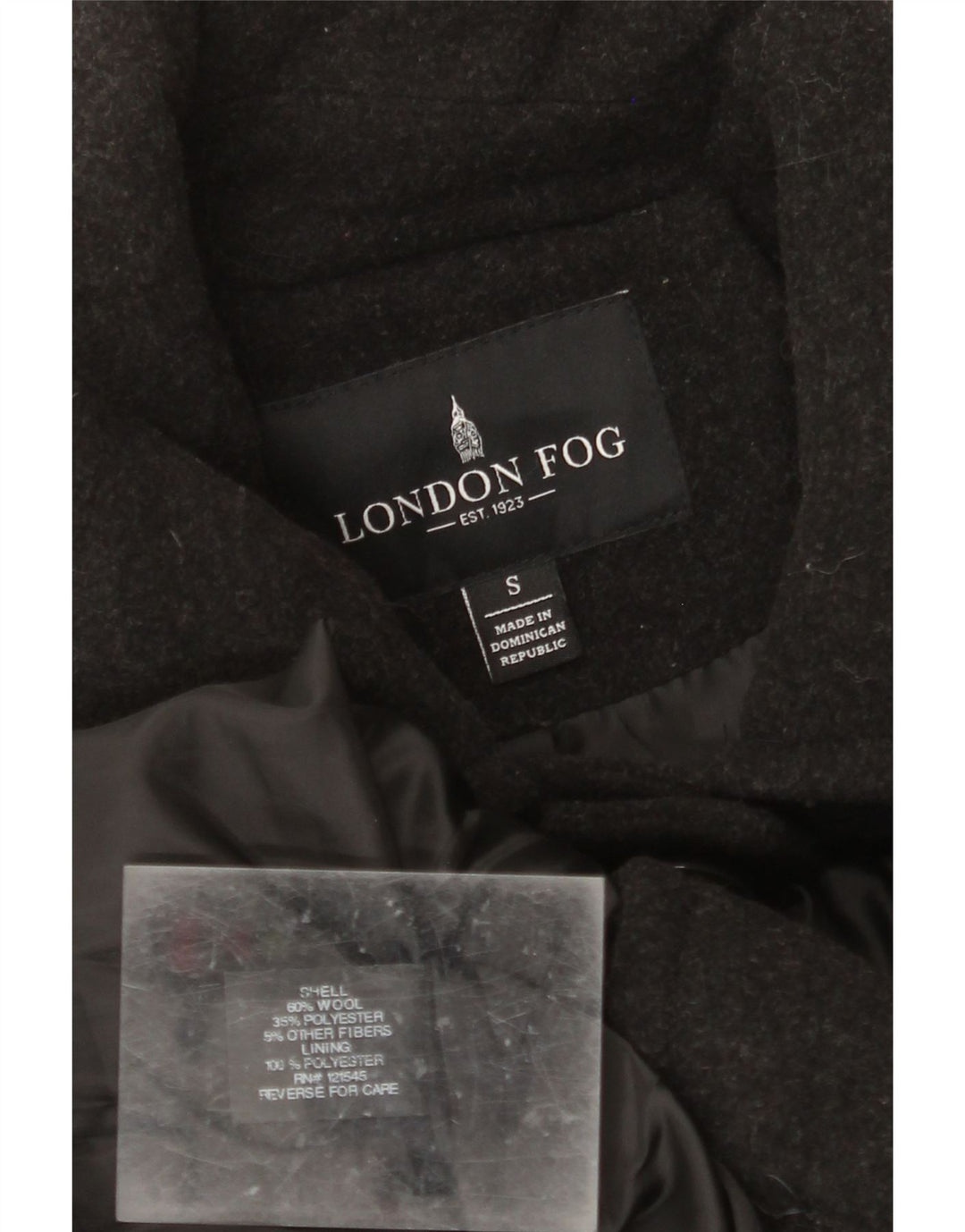 LONDON FOG Abrigo para mujer UK 10 Small Grey Wool