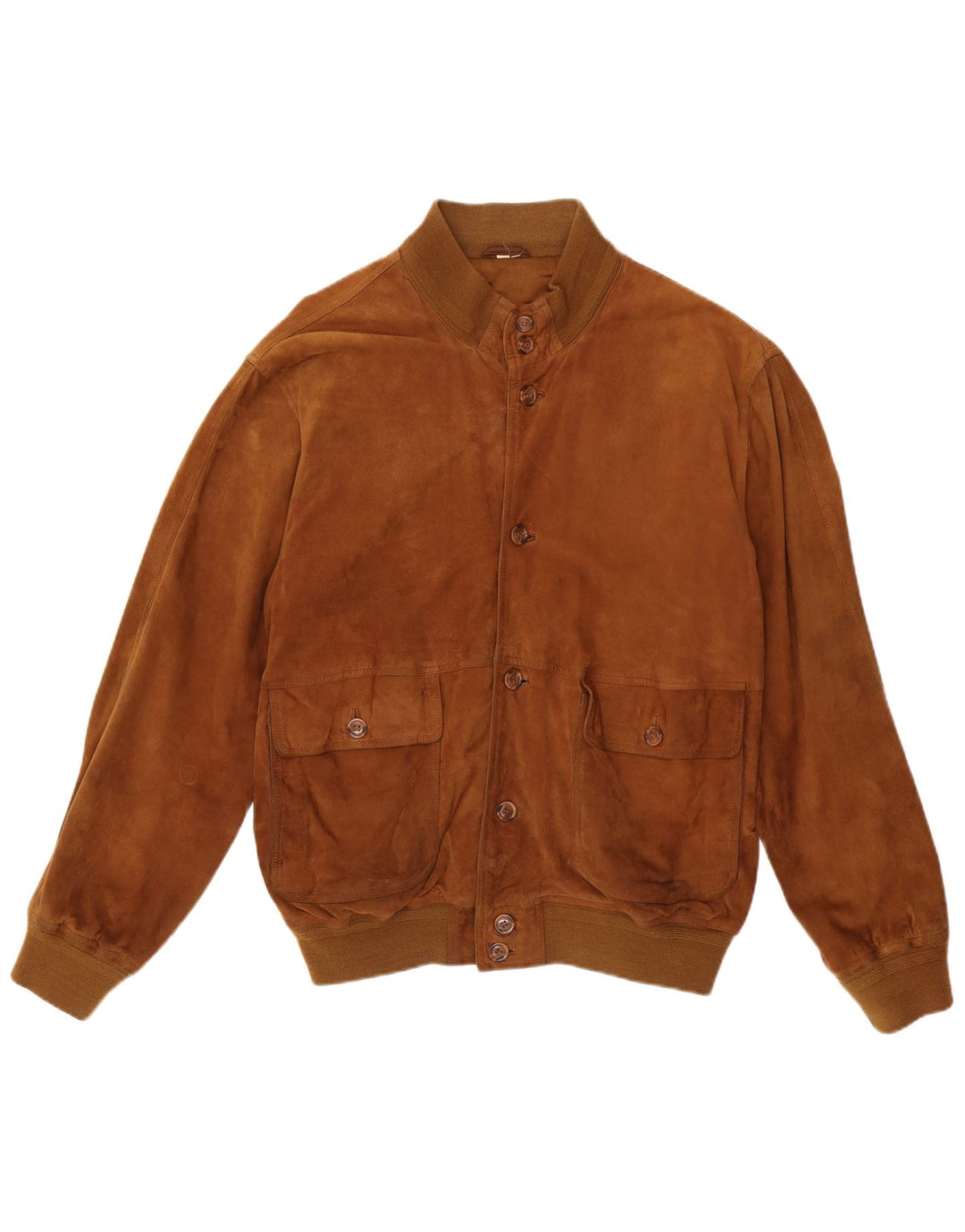 Vintage hombres ante bomber chaqueta IT 55 2XL cuero marrón