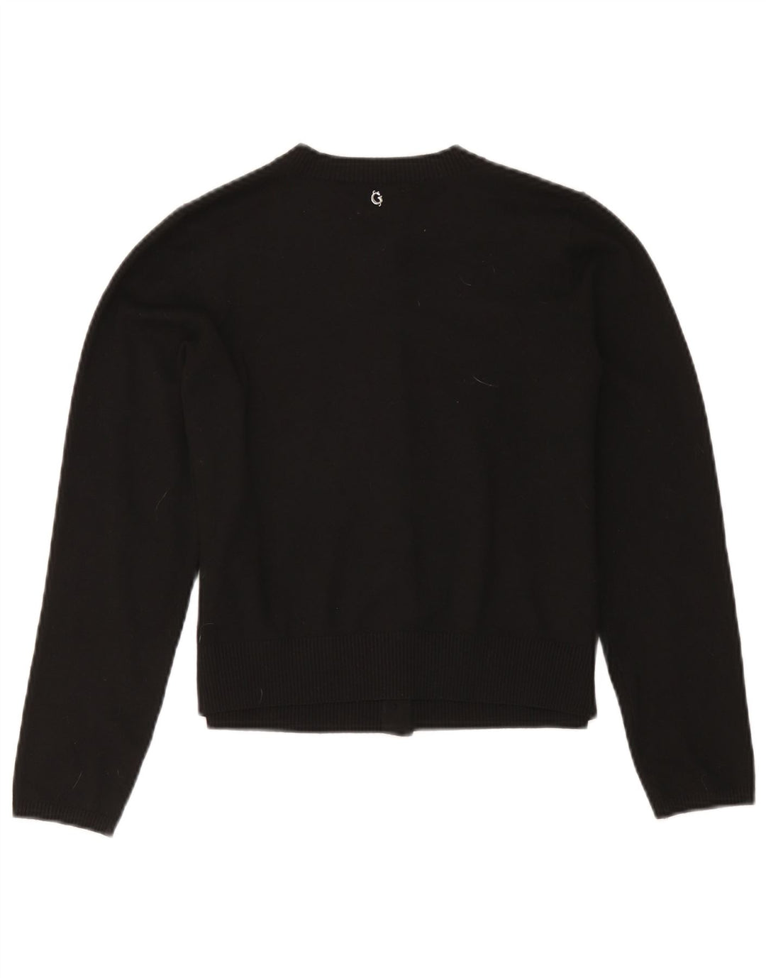Guess Suéter tipo cárdigan corto para mujer UK 12 Mediano Poliéster negro