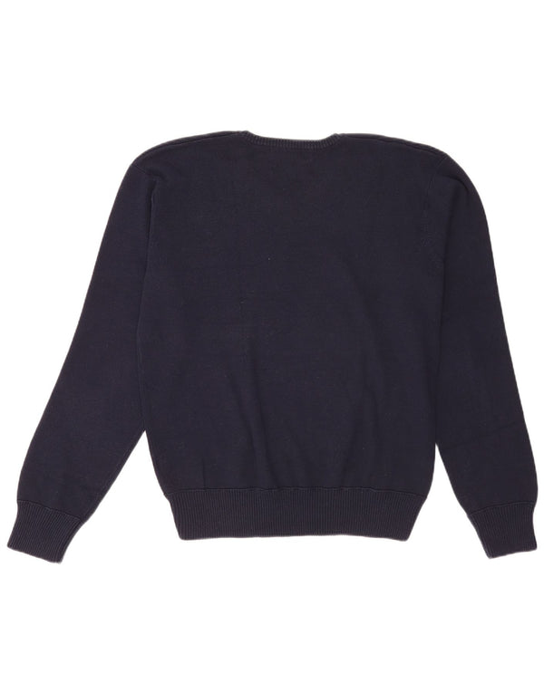 Marina Militare Mens V-Neck Jumper Sweater 3XL Navy Blue Cotton