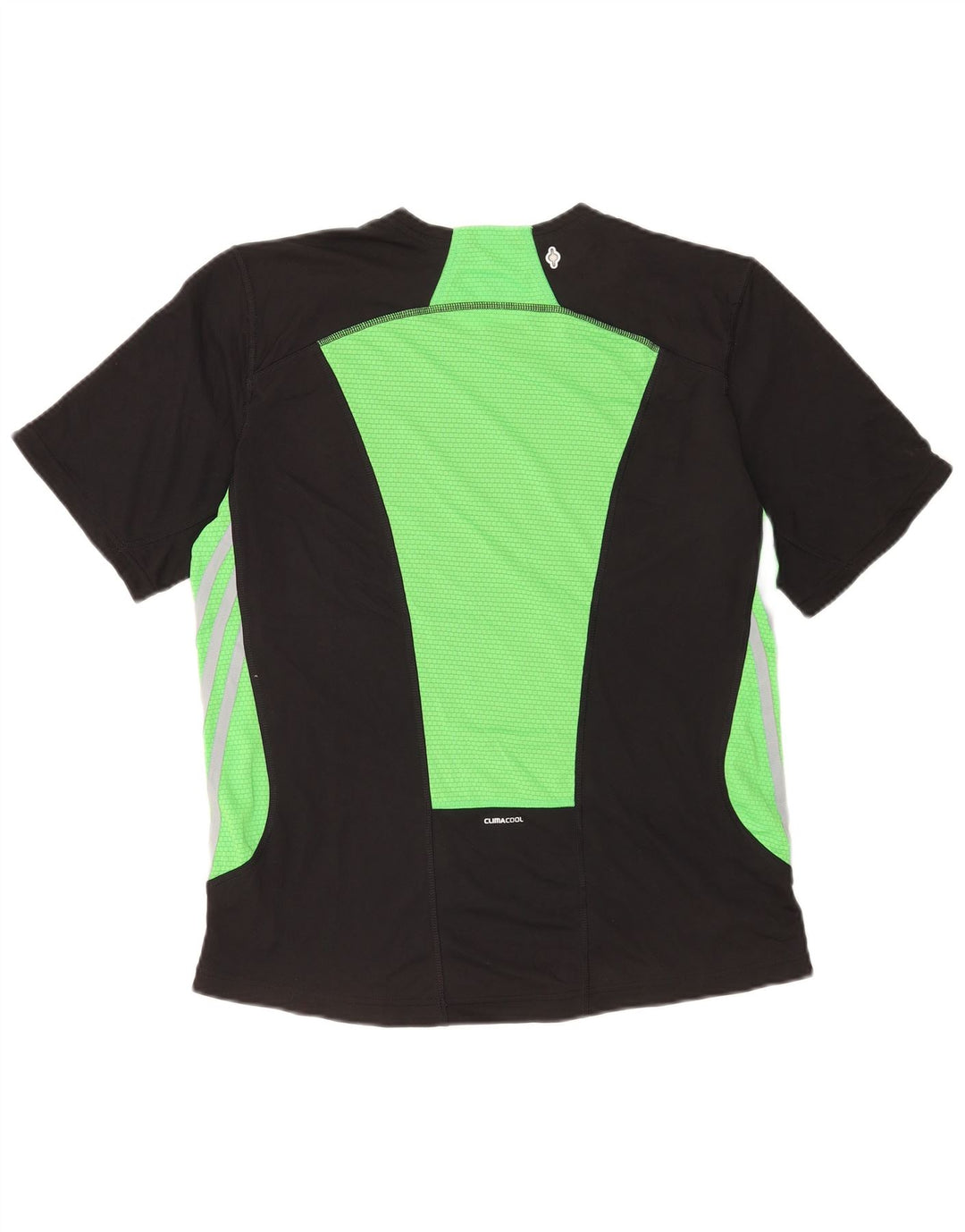 Adidas Hombre Climacool Camiseta Top Medio Negro Colorblock Poliéster