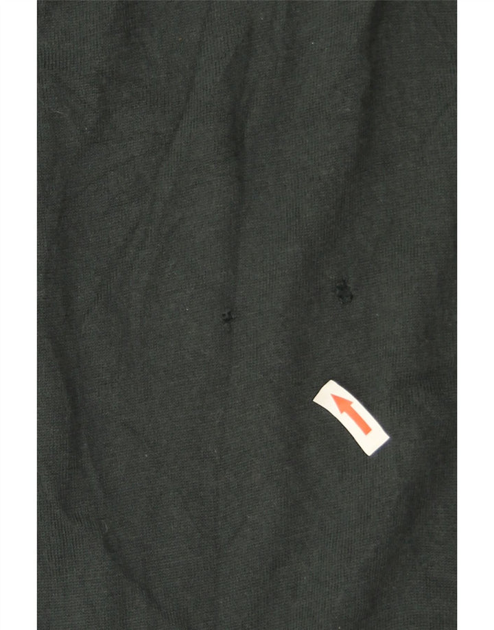 Marks & Spencer - Jersey para hombre con cuello y cremallera, talla grande, de lana merino, color verde