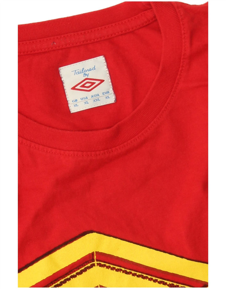 UMBRO Camiseta gráfica para hombre Top XL Rojo