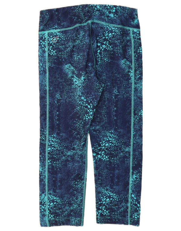 PUMA Leggings capri con patrón abstracto para mujer UK 40 Poliéster azul medio