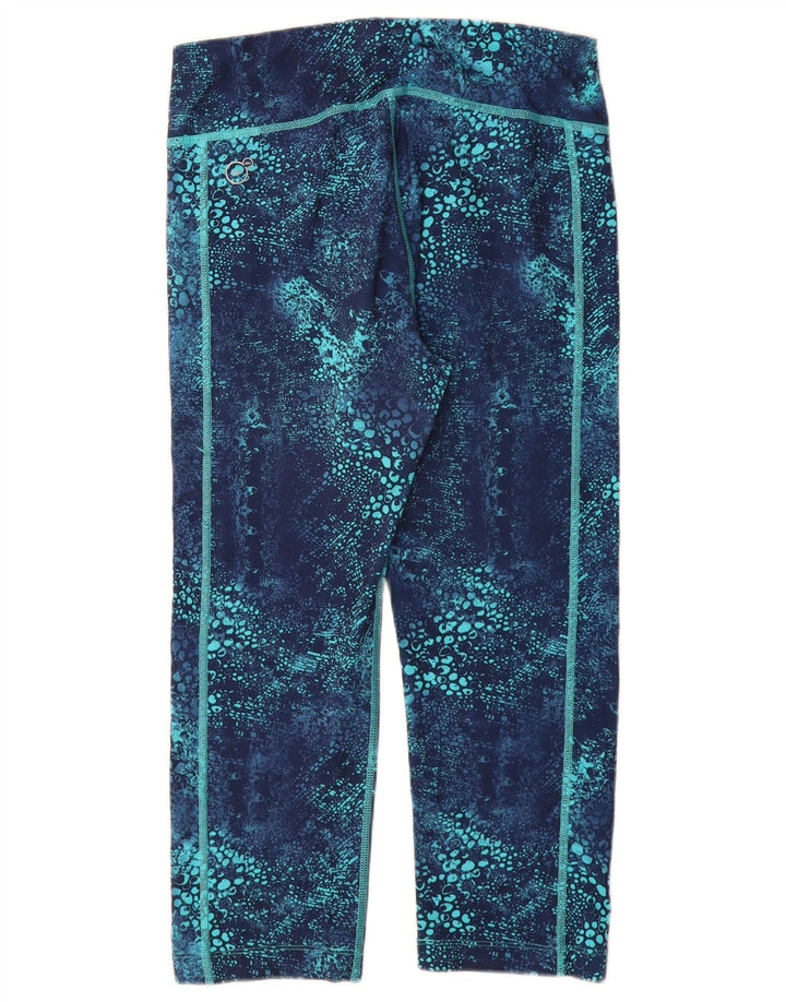 PUMA Leggings capri con patrón abstracto para mujer UK 40 Poliéster azul medio