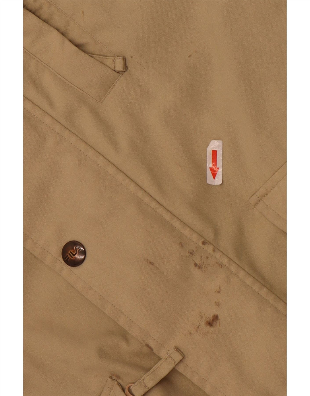 Fila Chaqueta cortavientos con capucha para hombre IT 52 XL Poliéster beige