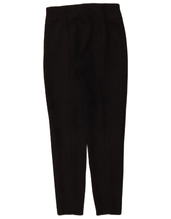 Zara Mujer Pantalones Casuales Pitillo Pequeños W26 L27 Poliéster Negro