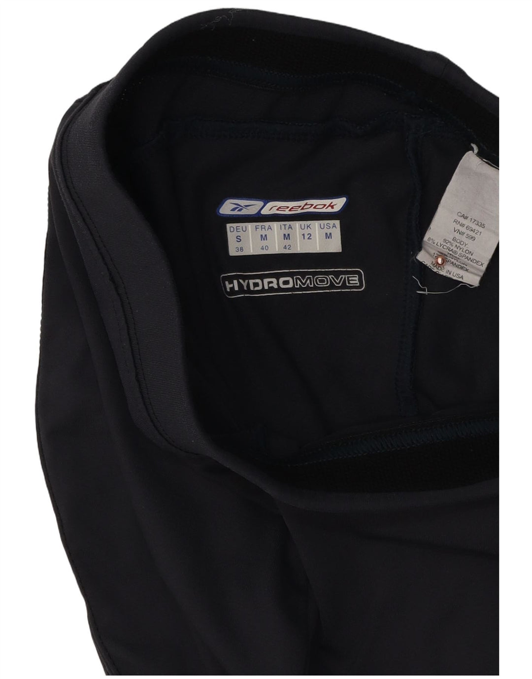 Reebok Pantalones de chándal para mujer UK 12 Medium Azul marino Nylon