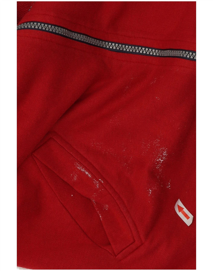 Asics Hombre Graphic Chándal Top Chaqueta Algodón Rojo Mediano