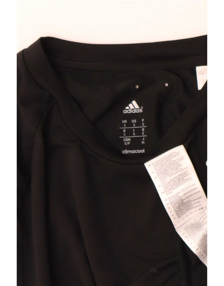 Adidas Mens Climacool Camiseta Top Pequeño Negro Poliéster