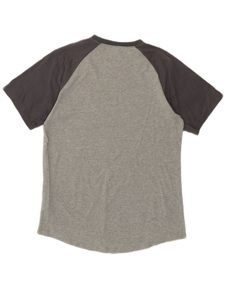 NIKE Camiseta gráfica para hombre Top gris medio de algodón con bloques de color
