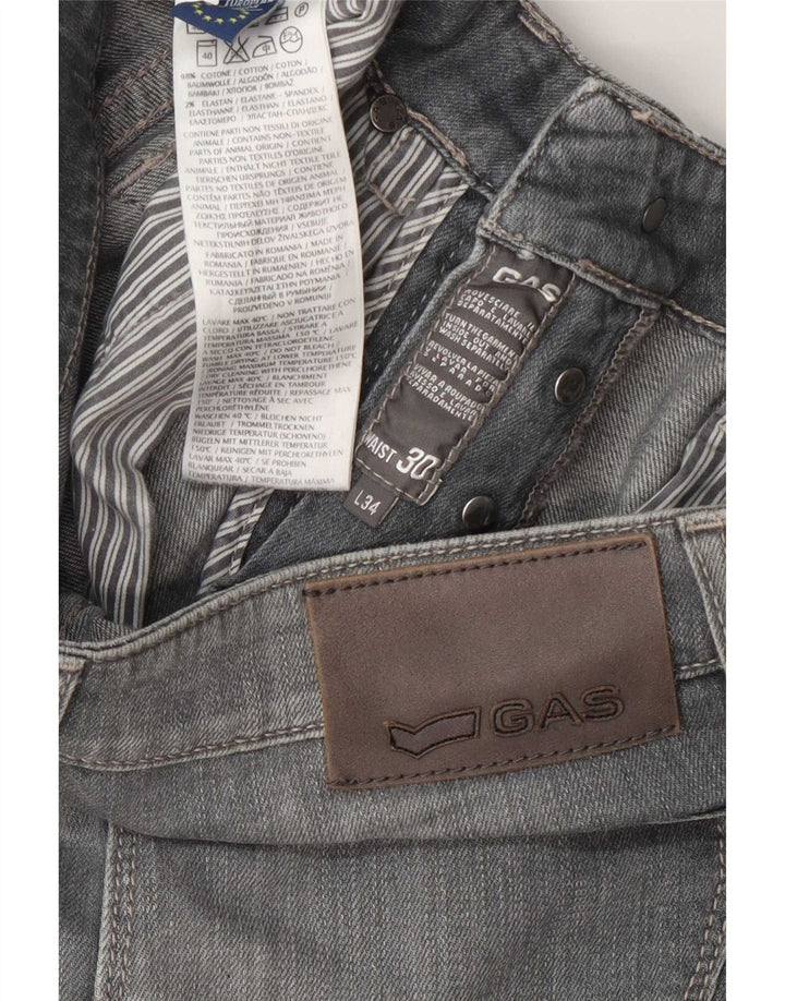 Vaqueros Slim Mujer Gas W30 L34 Algodón Gris
