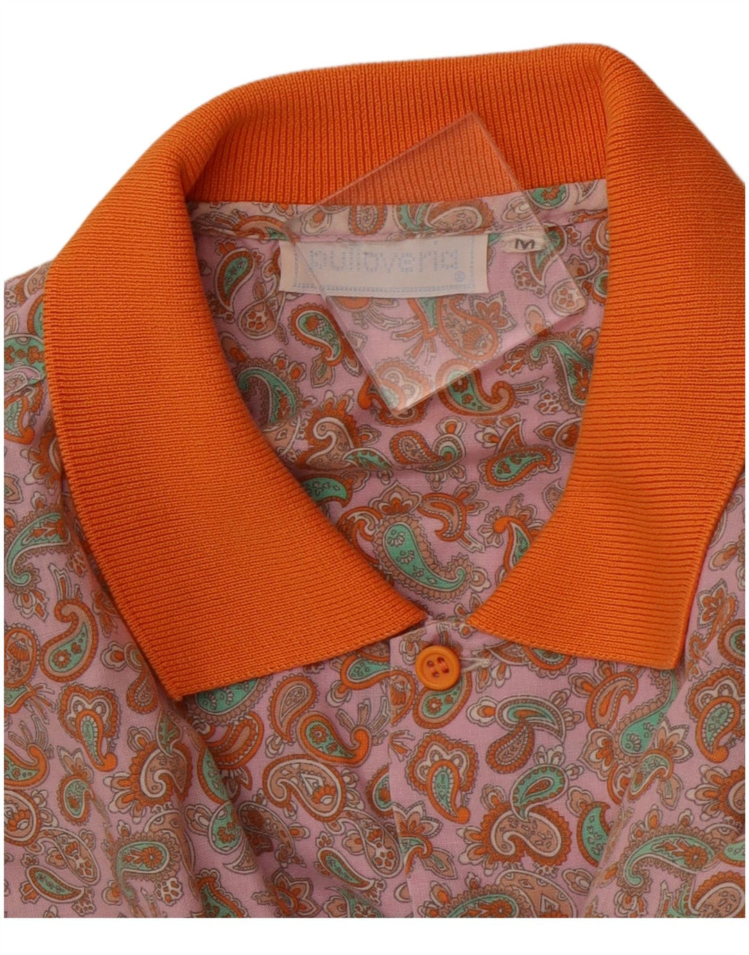 PULLOVERIA Camisa de manga corta para hombre rosa medio Paisley Retro